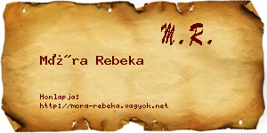 Móra Rebeka névjegykártya
